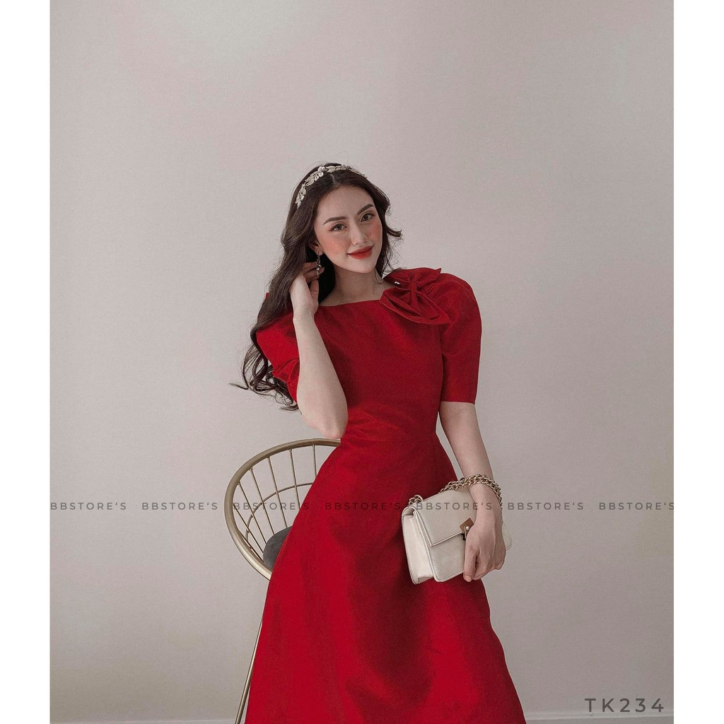  [BBSTORE'S] Đầm Nơ Vai Xoè Gadan -TK234