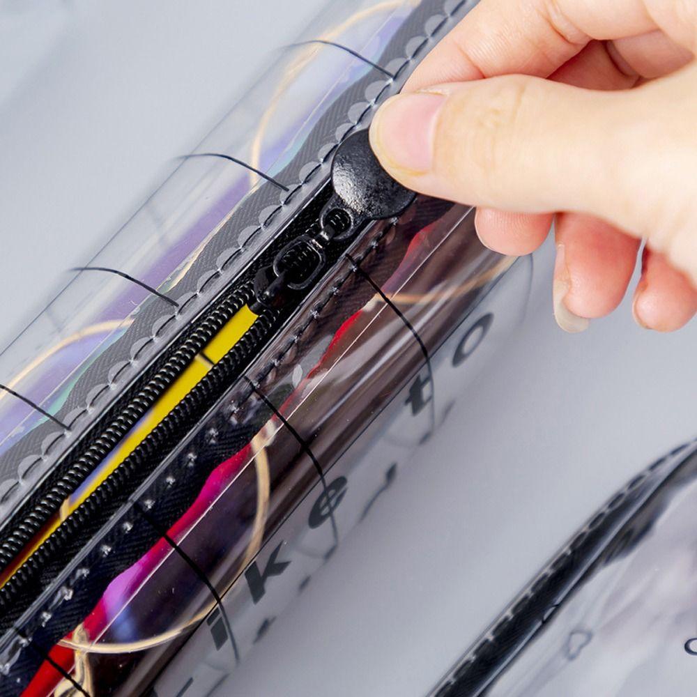 Túi Đựng Bút Trong Suốt Cỡ Lớn Có Khóa Kéo Tiện Dụng