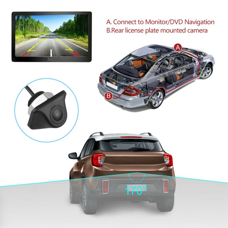 Camera sau xe hơi 170 chống nước hỗ trợ tầm nhìn ban đêm | BigBuy360 - bigbuy360.vn