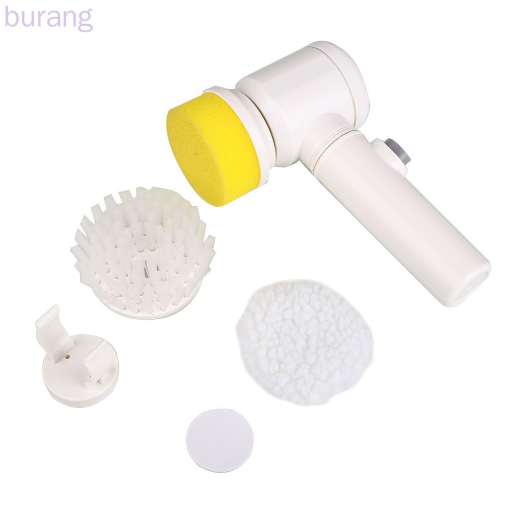 Bàn chải vệ sinh bồn tắm/ nhà bếp chạy điện 5 trong 1 tiện lợi