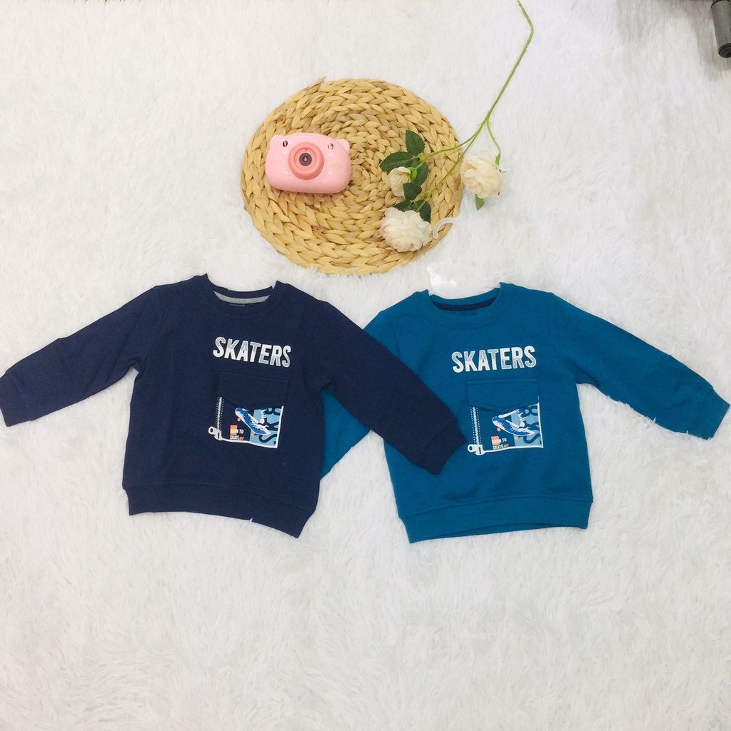 Áo thun dài tay thu đông vải cotton chất dày dặn cho bé trai Dokma sale size 2-6Y DA792 Lamiha