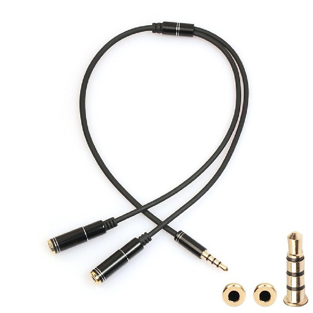 Jack 2 Cáp Chia Audio 2 Cổng 3.5mm