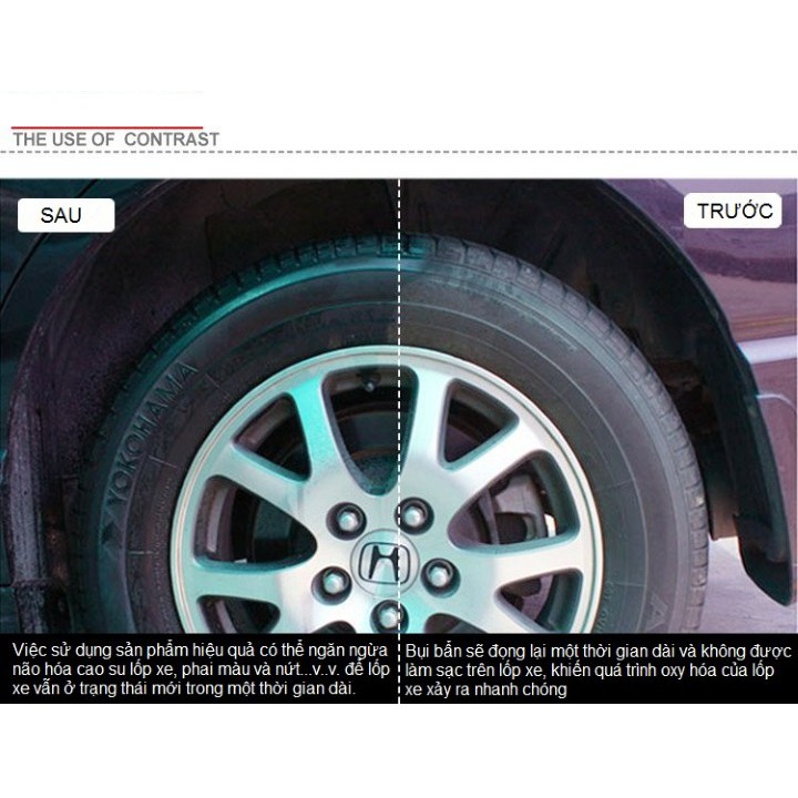 Bình Xịt Làm Mới Và Bảo Vệ Lốp Xe Cao Cấp 650Ml