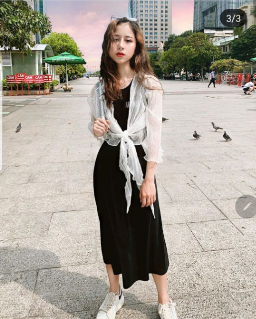 Set đầm + áo khoát DII Colection
