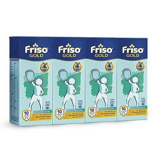 Lốc Sữa Bột Pha Sẵn Friso Gold 180ml (4 X180ml)