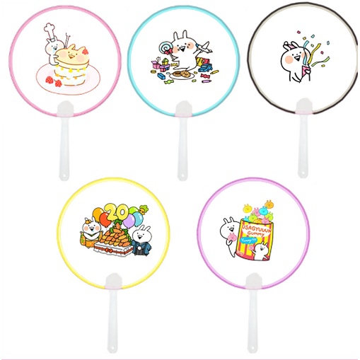 Quạt trong usagyuuun QTI6 hoàng thượng mèo capoo hoa cúc pusheen roro jump gấu dâu tây lotso thỏ stella cáo lina