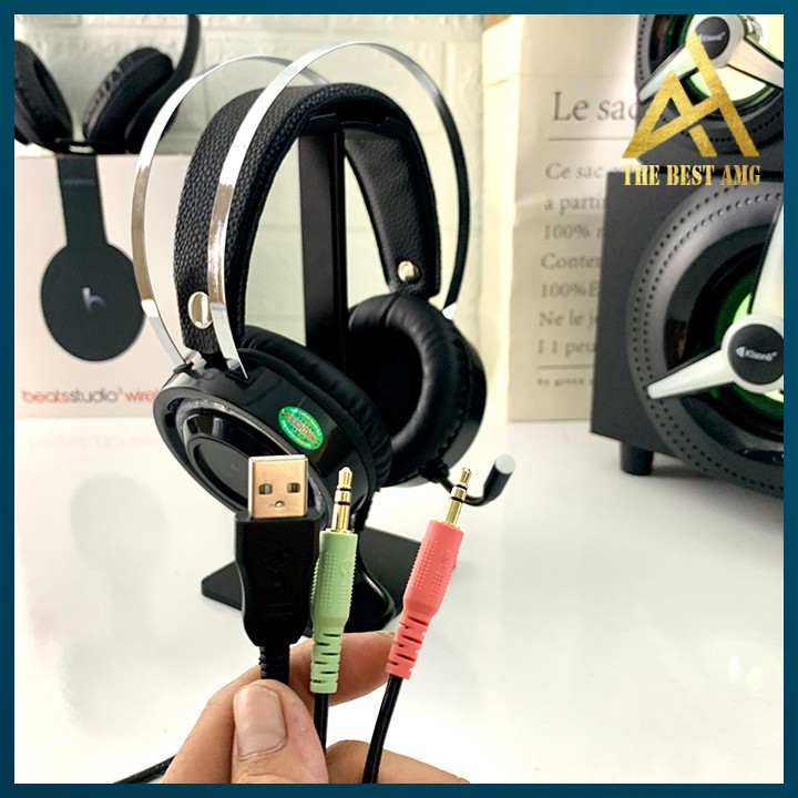 Tai Nghe Gaming Có Dây Headphone Chụp Tai LIGHTNING V6S LED 7 Màu - Tai Nghe Nhạc Máy Vi Tính Laptop Game Thủ Có Micro