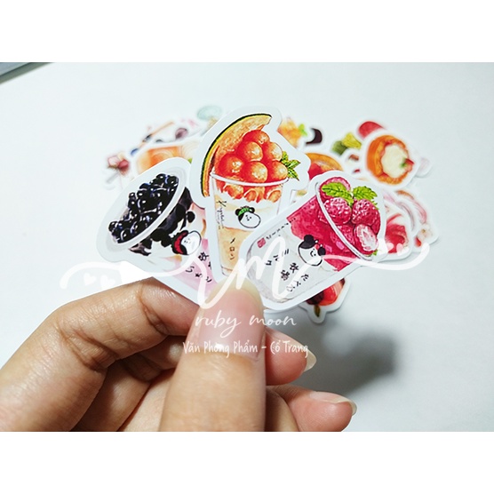 Bộ 32 Sticker nhãn dán Bánh Ngọt, Đổ Ngọt