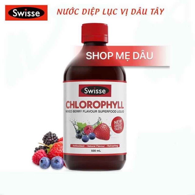 Nước diệp lục vị dâu tây Swisse Chlorophyll Mixed Berry 500ml của Úc