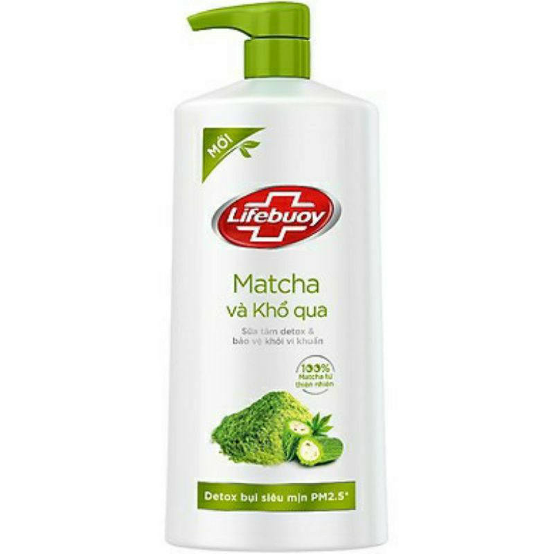 sữa tắm Detox matcha & khổ qua lifebuoy chai 850ml