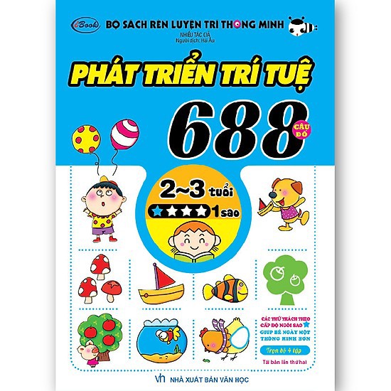 Sách- 688 câu đố phát triển trí tuệ cho bé 2-3 tuổi -2sao