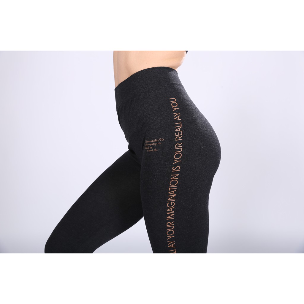 Quần Tập Gym Yoga Chạy Bộ Legging Chữ Dọc