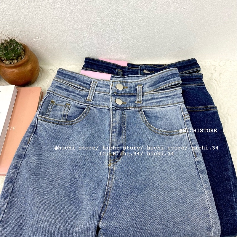 quần jeans bò ống đứng 2395 ẢNH THẬT VIDEO hichi