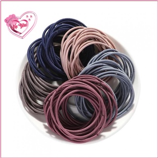 Combo 100 dây thun cột tóc hàn quốc nhiều màu