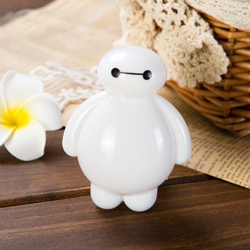 Đèn Ngủ Baymax Ngộ Nghĩnh Dễ thương, Đèn Ngủ Hoạt Hình Ánh Sáng Trắng Dịu Tiết Kiệm Điện, Bóng Điện Led Tiết Kiệm Điện