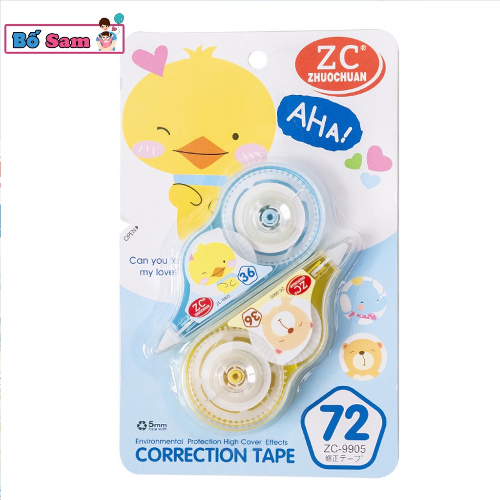 Bút xóa kéo hình dây đai dễ thương nhỏ gọn cho học sinh Shop Bố Sam