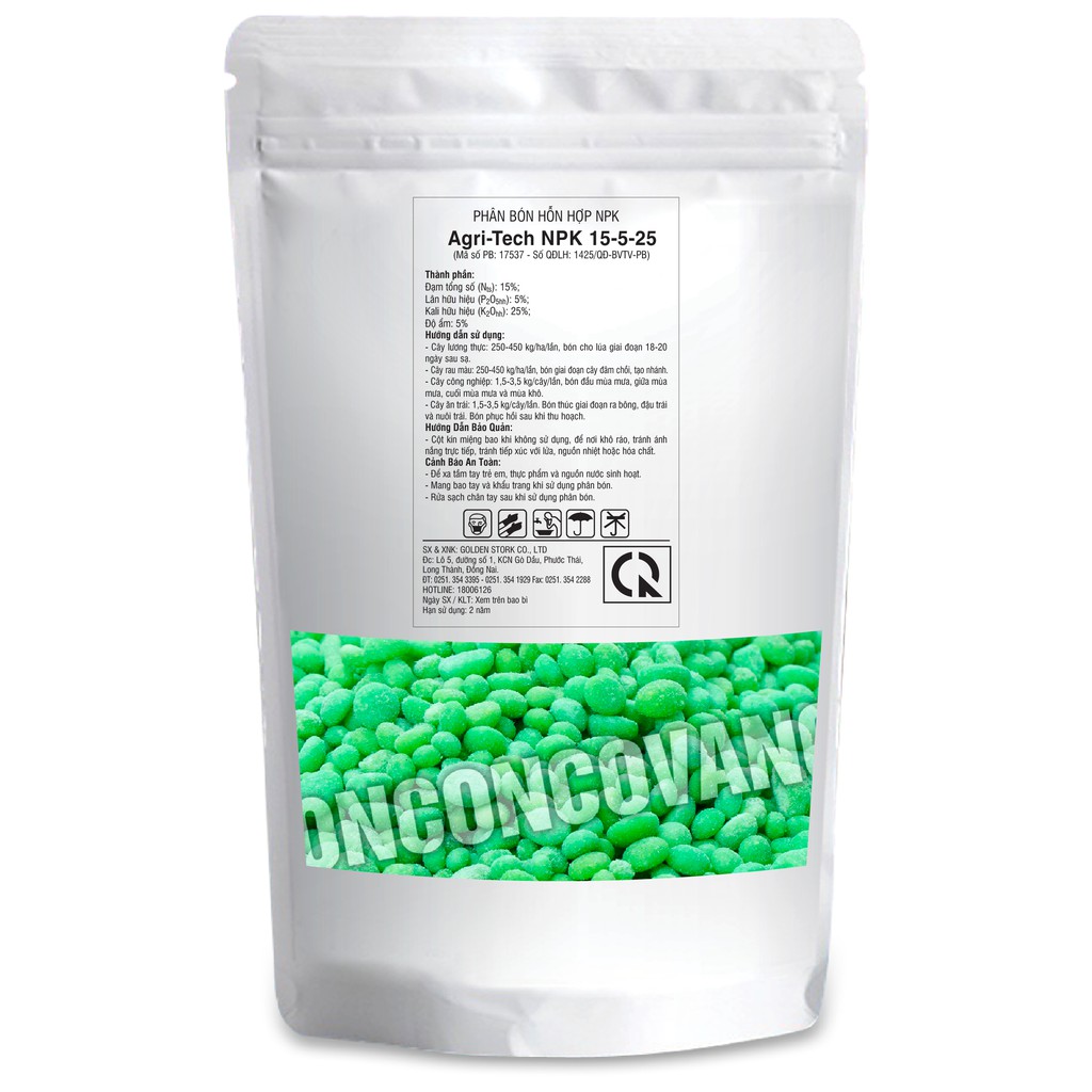 Phân bón NPK 15-5-25+TE Very Good (1 kg) - thích hợp nhất cho giai đoạn trái sắp chín , cây ăn qả-củ