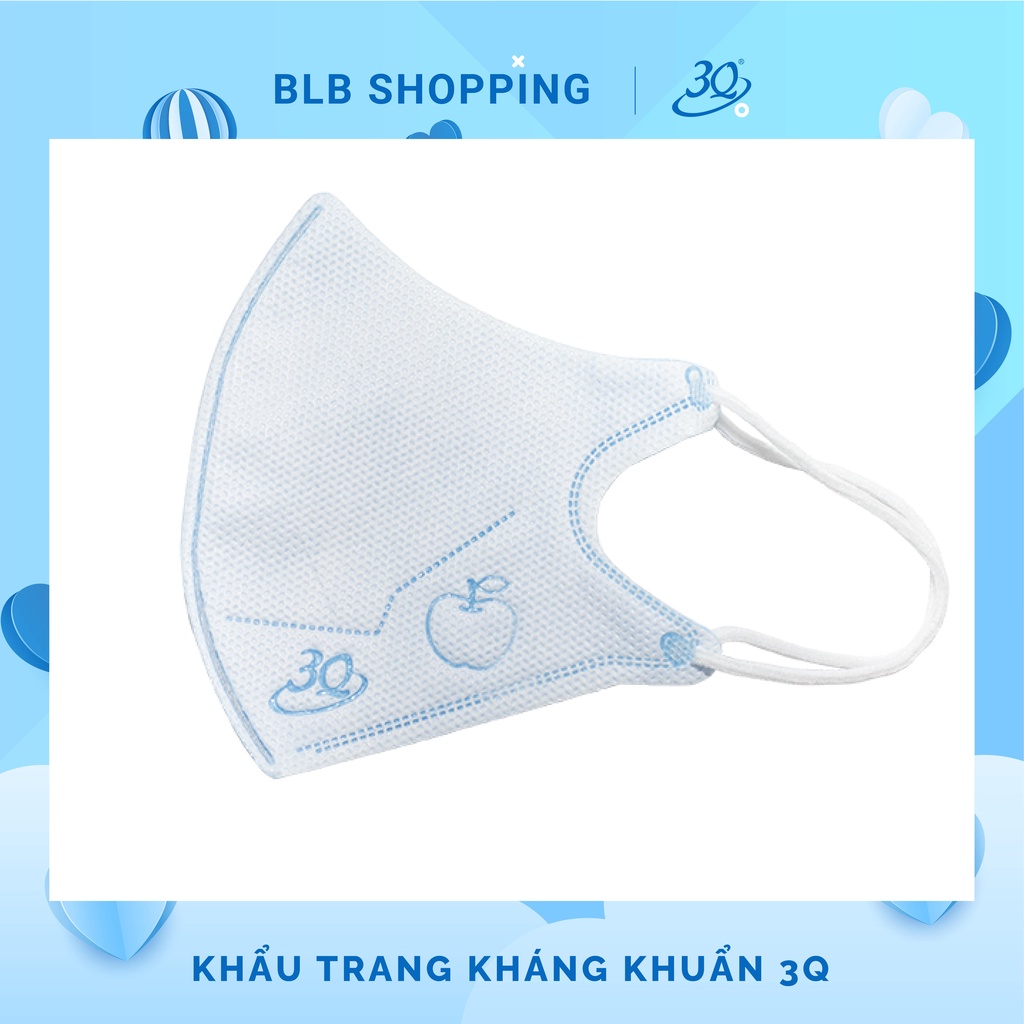 [COMBO 10 TÚI /100 CÁI] [CHÍNH HÃNG] KHẨU TRANG 3D TRẺ EM, NGƯỜI LỚN SANQI 3Q SET 1 BỊCH 10 CÁI ( MÀU XANH-TRẮNG) | BigBuy360 - bigbuy360.vn