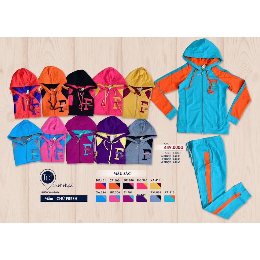 Thanh lý Bộ mặc nhà Gia Hồi Chữ Fresh