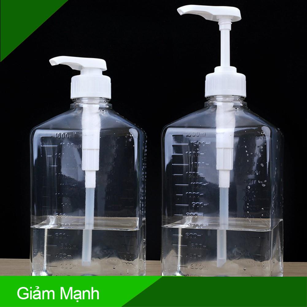 Bình bơm đựng xịt siro đường nhựa - thủy tinh có vòi pump định lượng 10ml 1 lần bơm (đã kèm cả v