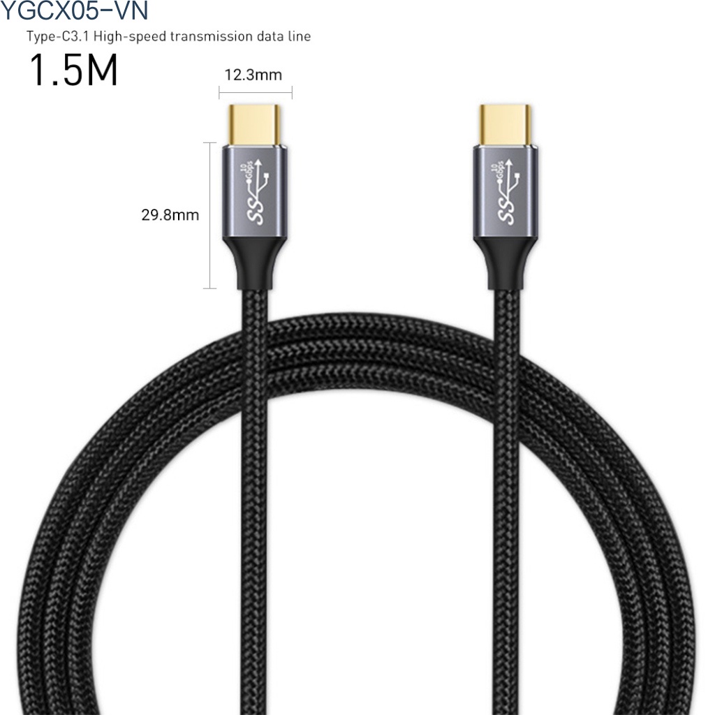 Dây Cáp Sạc Nhanh 5a Type C Usb 3.1 Gen2 10gbps Usb C 100w Với Đầu Ra Video 4k Cho Macbook / Samsung | BigBuy360 - bigbuy360.vn