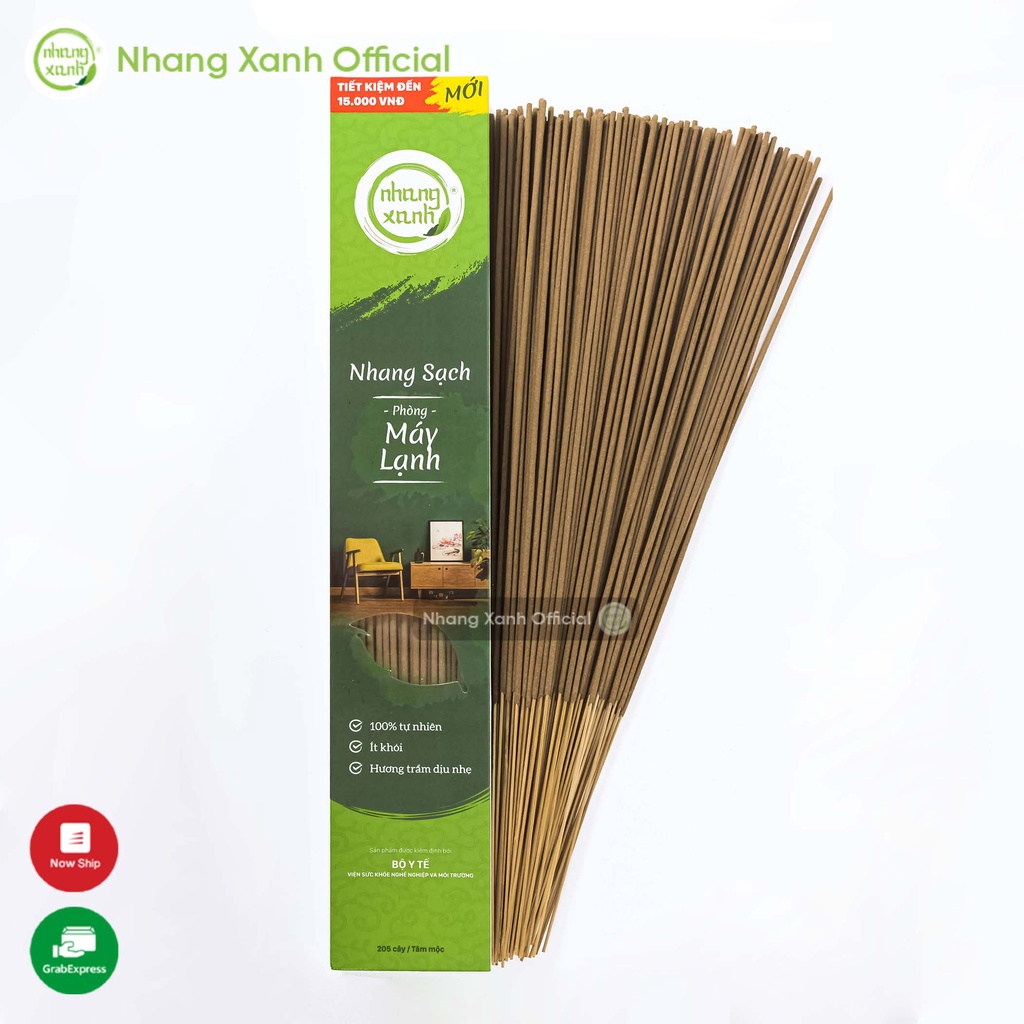 [BÁN CHẠY] Nhang Xanh Phòng Máy Lạnh Hộp 300gr - Mùi hương dịu nhẹ, ít khói, tự nhiên, không hóa chất độc hại