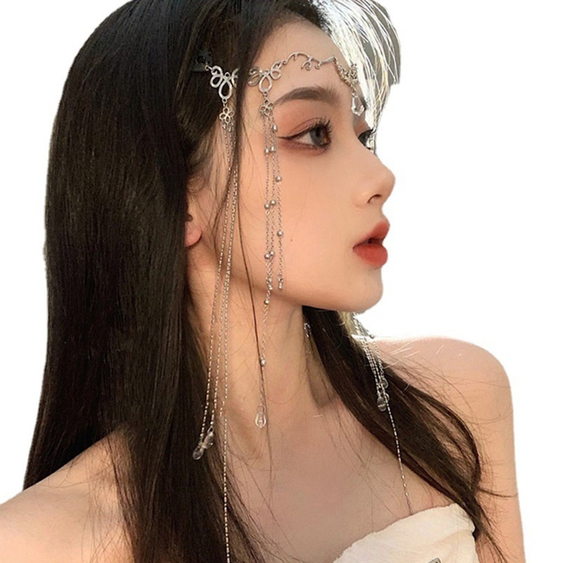 Flgo Cài Tóc Tua Rua Pha Lê Hình Sừng Hươu Cho Cô Dâu Trong Ngày Cưới C