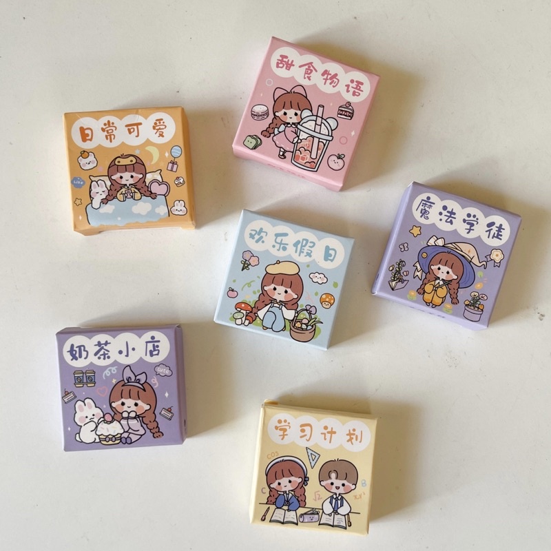 Hộp 50 sticker dễ thương