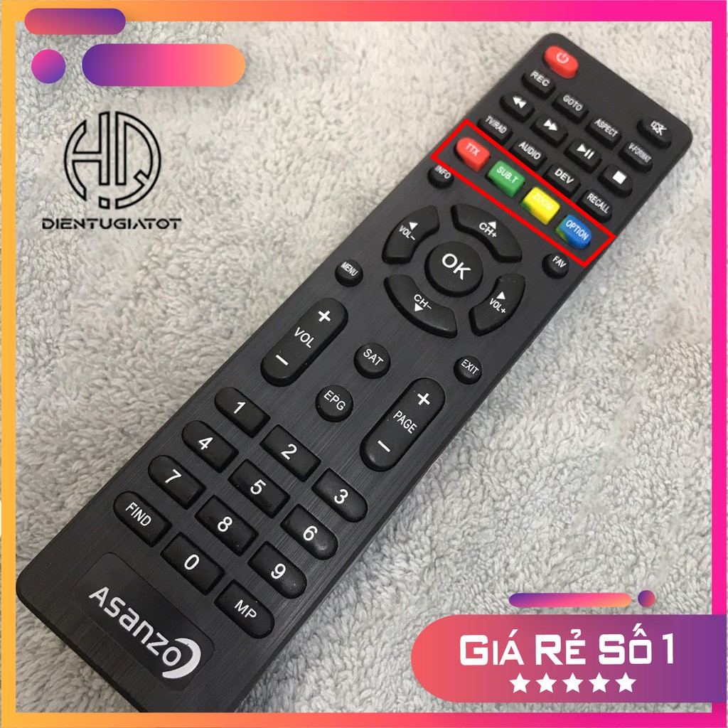 [Mã ELORDER5 giảm 10k đơn 20k] [GIÁ GỐC]-BH 3 Tháng- Remote điều khiển TV Asanzo THƯỜNG