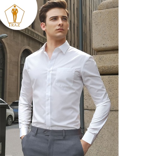 Aó Sơ Mi Trắng Nam Tay Dài, Ngắn Slim Fit Dáng Ôm Cao Cấp Hàn Quốc(Vải Dêt 30 Phần Trăm Từ Gỗ Sồi, Tre Bambo)