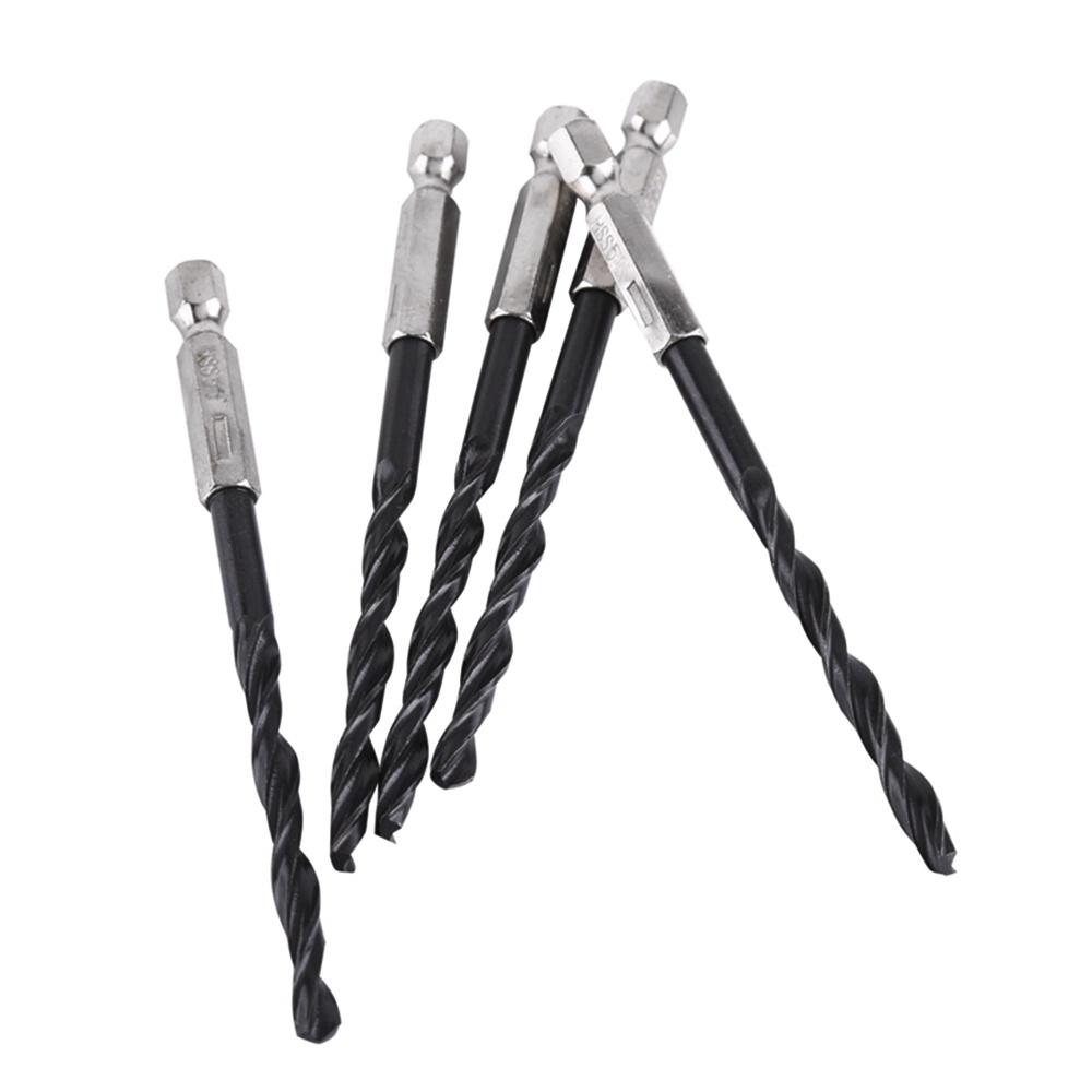 15 mũi khoan xoắn HSS 3mm 4mm 5mm màu đen chất lượng cao