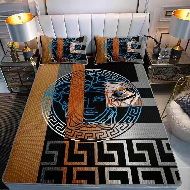 Chiếu điều hòa cao su non in thương hiệu, chiếu cao su non cao cấp tặng kèm 2 vỏ gối kèm túi zip tiện lợi