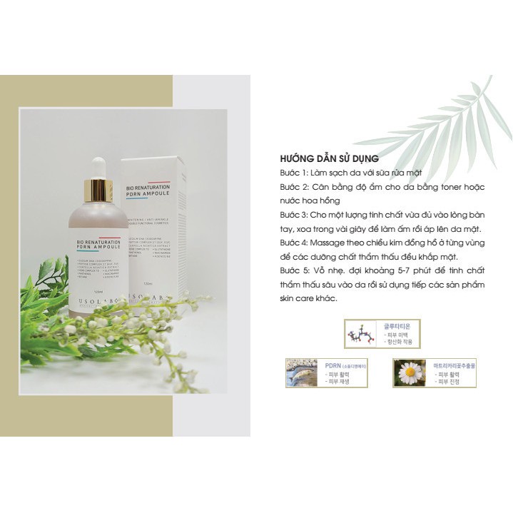 Serum tế bào gốc trắng da, mờ nám, chống lão hóa usolab Bio Renaturation PDRN Ampoule Usolab | BigBuy360 - bigbuy360.vn