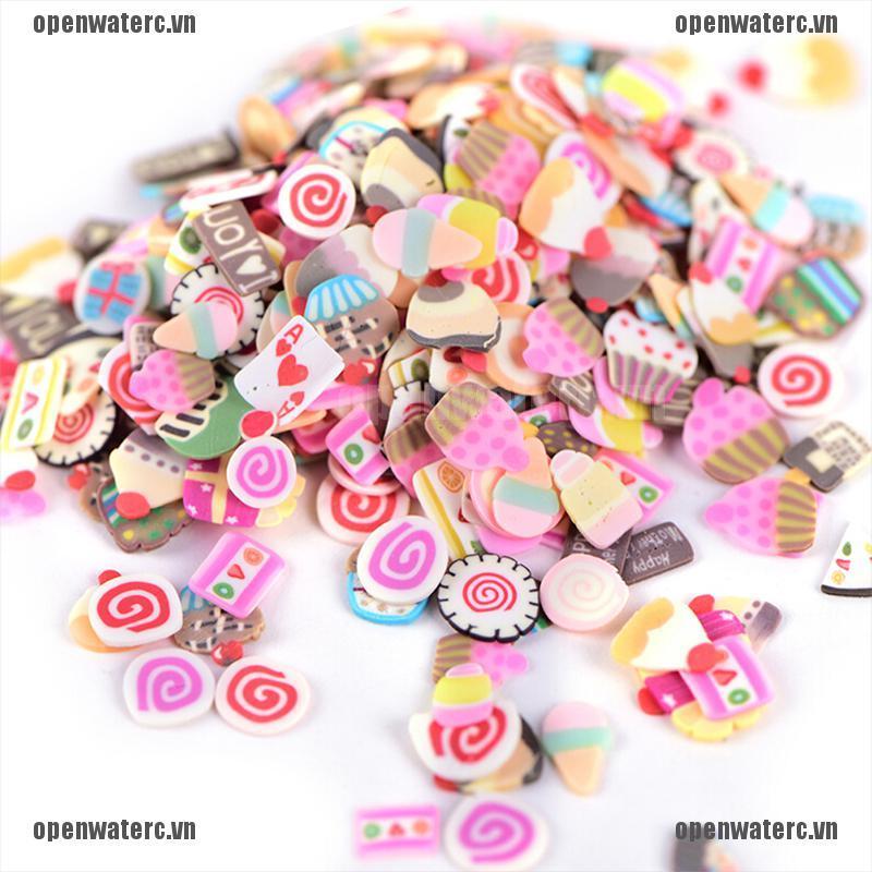 [Hàng mới về] Set 250 phụ kiện trang trí móng nghệ thuật bằng đất sét polymer