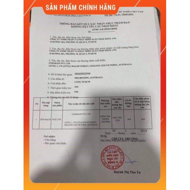 [GIÁ SỈ]  Yến mạch Úc Tươi giảm cân chính hãng