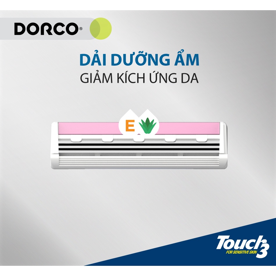 Gói 10 dao cạo 3 lưỡi DORCO TOUCH 3