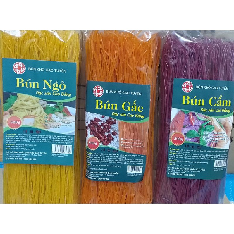 Mì Bún Ngũ Sắc Cao Tuyền/Ngô/Mì Gấc/Bún Cẩm/Bún Gạo Lứt Đen/Đặc sản Cao Bằng dành ăn kiêng,giảm cân,Eatclean