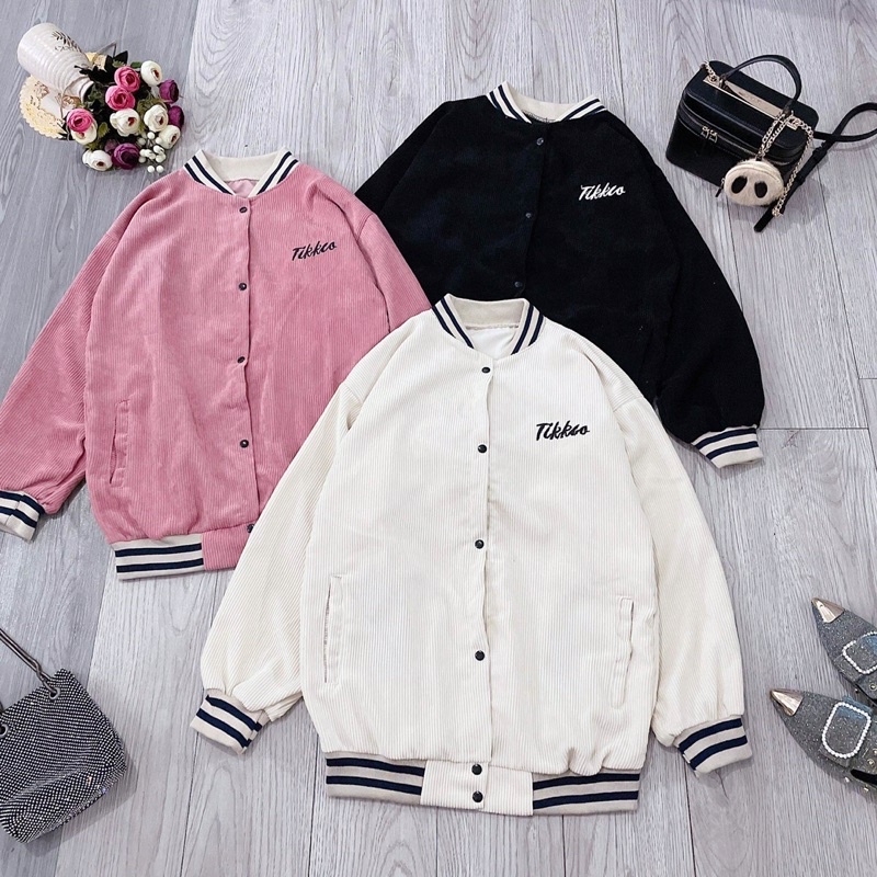 áo khoác bomber nhung thêu Tkks DH75 Hđ68