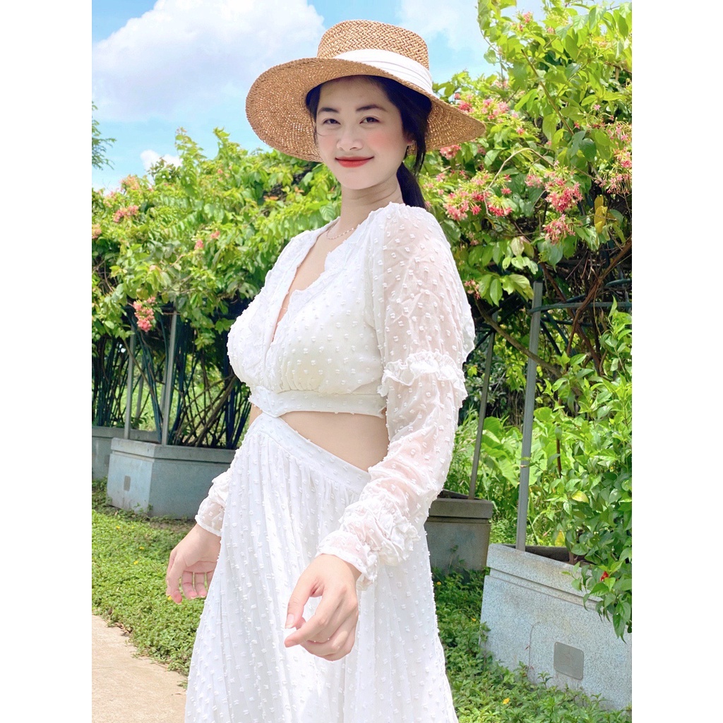 Đầm maxi đi biển dáng dài khoét eo hở lưng cá tính cực xinh phong cách thời trang XUKA-DRESS chất Voon be