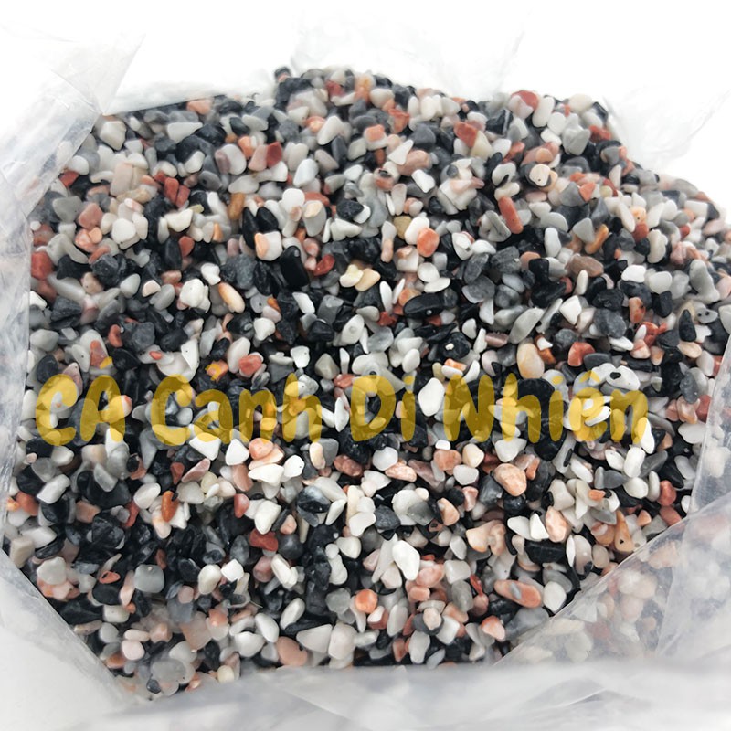 Bịch sỏi 4 MÀU 1 KG size 5 mm trang trí hồ cá cảnh