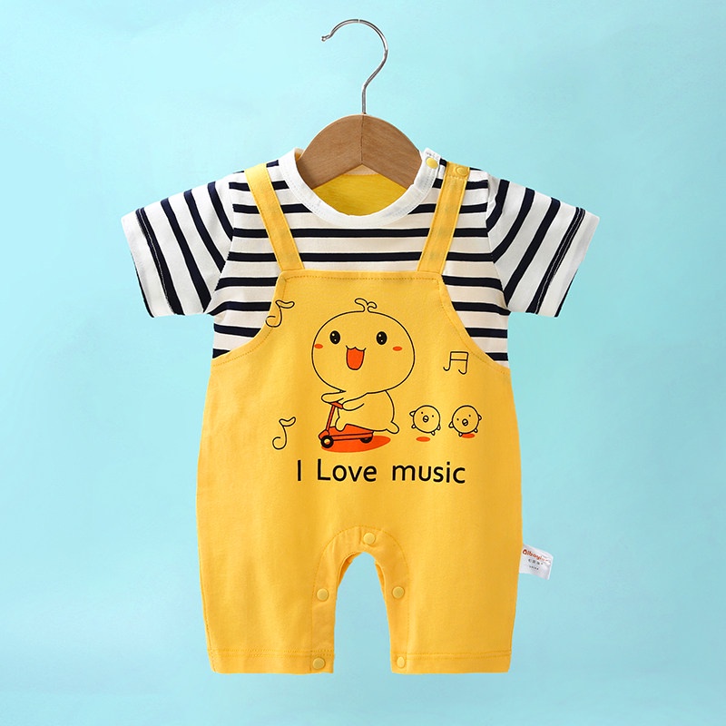 Body Yếm cho bé chất Thun lạnh siêu mát, bodysuit cho bé, body đùi cho bé cộc tay mẫu quần áo sơ sinh từ 0-12M