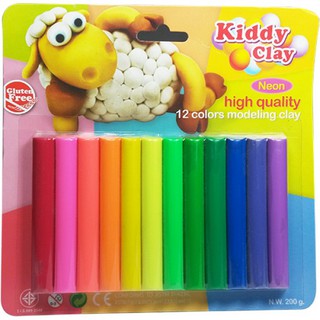 Bộ đất sét nặn 12 màu Kiddy Clay Thái Lan