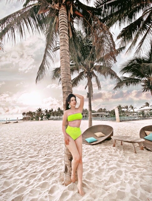 [ HÀNG MỚI VỀ] Bikini neon lưng cao có gen bụng sexy