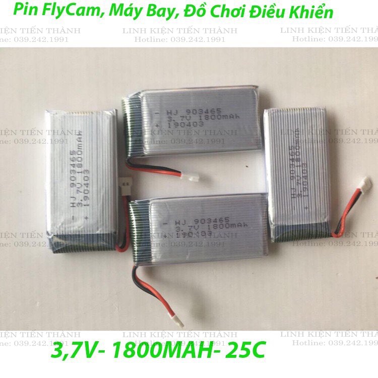 PIN 3.7V 1800mAh Flycam máy bay đồ chơi điều khiển Từ Xa