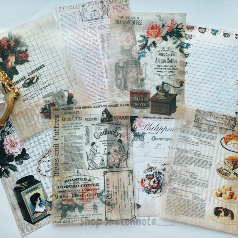 Background Giấy nền vintage Junkjournal paper BG003