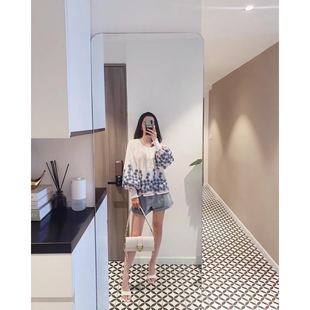 AfterBefore | Quần Shorts Denim Xếp Ly 2 Màu