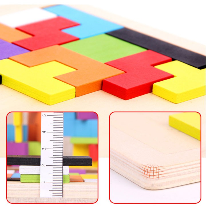 Đồ Chơi Gỗ Trò Chơi Xếp Gạch - Theo Montessori