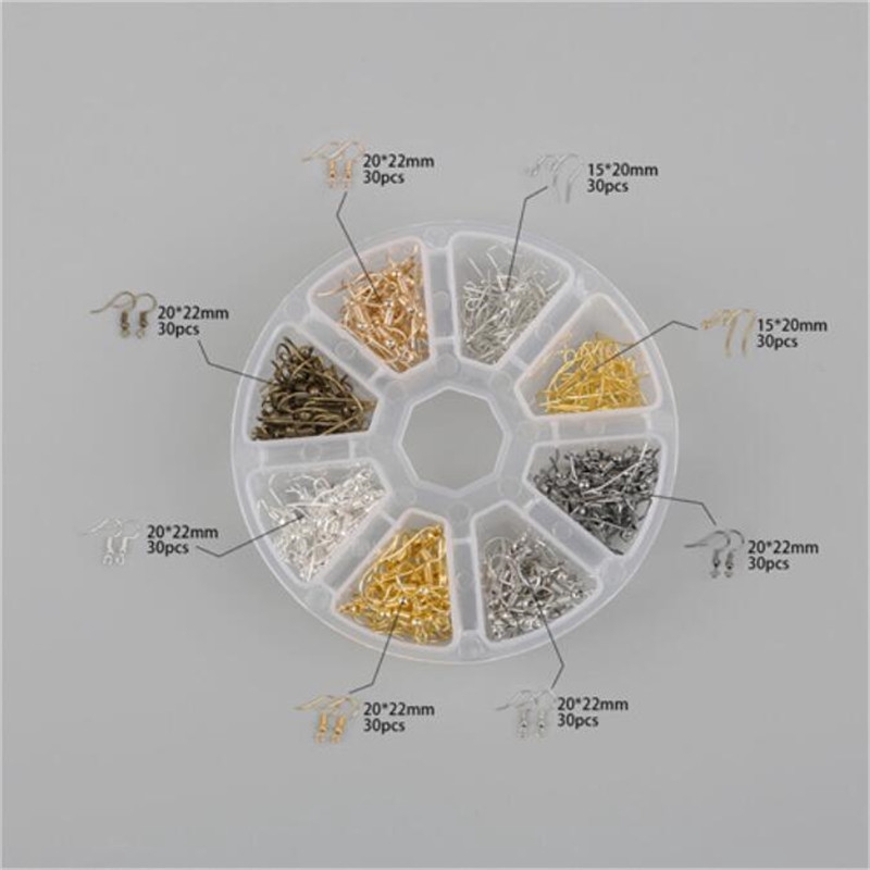 Bộ nguyên liệu hỗn hợp dùng để làm trang sức móc khuyên/hạt trang sức/kẹp tóc/ghim/vòng tay