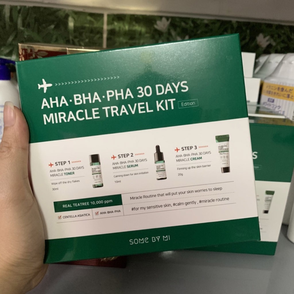 Bộ dưỡng Some By Mi AHA-BHA-PHA 30 Days Miracle Travel Kit - Toner, Serum, Cream Mini Kit