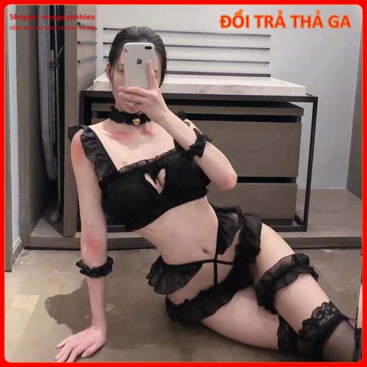 Bộ đồ ngủ cosplay sexy, bộ đồ lót cosplay Lolita mã X bikini gợi cảm quyến rũ Fullset - mrnguyenhieu - Hà Nội